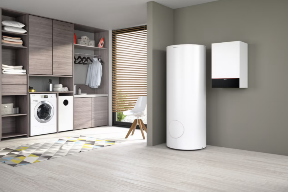 Vitodens 200-W s bivalentným zásobníkom teplej vody Vitocell 100-W
